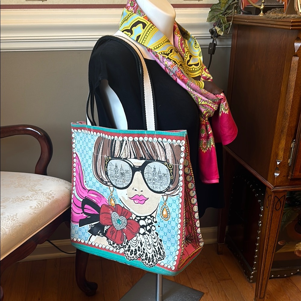 Brighton Sparke and Shine Fashionista canvas tote, art by Tom Clancy
